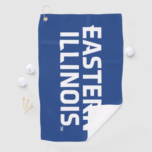 Oostelijk Illinois University Wordmark Logo Golfhanddoek (Insitu)