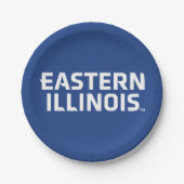 Oostelijk Illinois University Wordmark Logo Papieren Bordje (Voorkant)