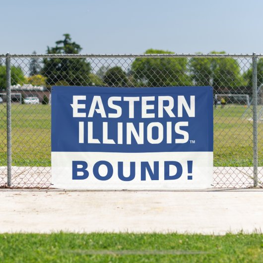 Oostelijk Illinois University Wordmark Logo Spandoek (Insitu)
