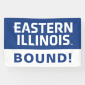 Oostelijk Illinois University Wordmark Logo Spandoek (Horizontaal)