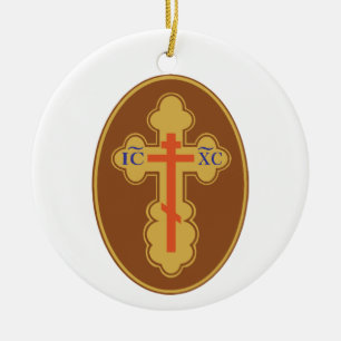 Oostelijk Orthodoxe Kruis Keramisch Ornament