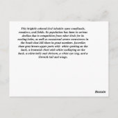 Oostelijke Blauwvogel Briefkaart (Achterkant)