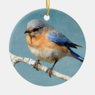 Oostelijke Blauwvogel Keramisch Ornament