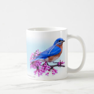 Oostelijke Blauwvogel met doornhaai en roodbaars Koffiemok