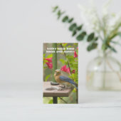 Oostelijke Blauwvogel Visitekaartje (Staand voorkant)