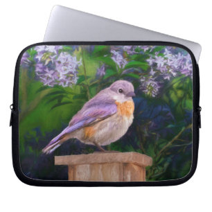 Oostelijke Bluebird in Snow - Originele Foto Laptop Sleeve