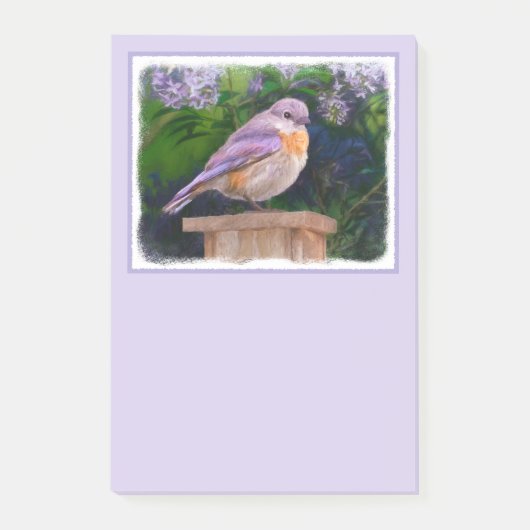 Oostelijke Bluebird in Snow - Originele Foto Post-it® Notes (Voorkant)