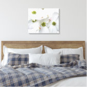 Oostelijke Dogwood Blossom - Cornus florida Canvas Afdruk (Insitu (Slaapkamer))