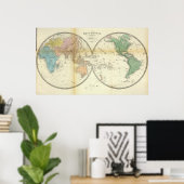 oostelijke en Westerne halfronden Poster (Thuiskantoor)