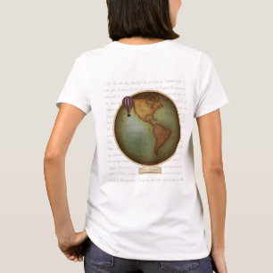 Oostelijke en Westerne Hemispheres Map 2-zijdig T-shirt