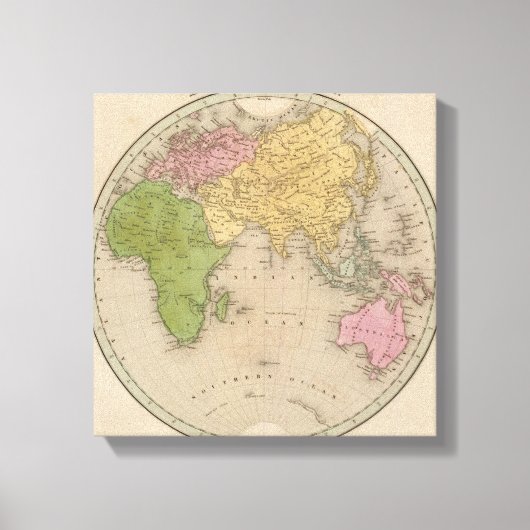 Oostelijke Hemisphere Canvas Afdruk (Voorkant)