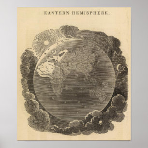 Oostelijke Hemisphere Map door Goodrich Poster