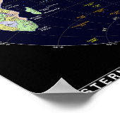 Oostelijke Hemisphere Map Poster (Hoek)