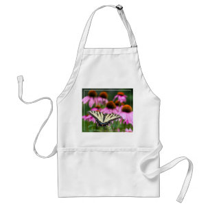 Oostelijke tijger Swallowtail Butterfly op Coneflo Standaard Schort