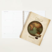 Oostelijke & Westerne Hemisferen Kaart Aangepaste  Planner (Display)