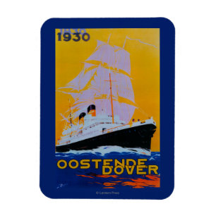 Oostende Dover  PosterEurope Magneet