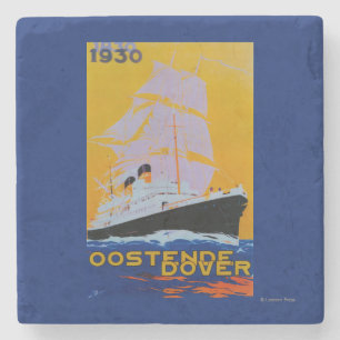 Oostende Dover PosterEurope Stenen Onderzetter