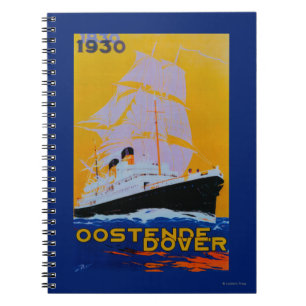 Oostende Dover Vintage PosterEurope Notitieboek