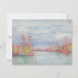 Oostende Harbour van James Ensor (1900) Briefkaart