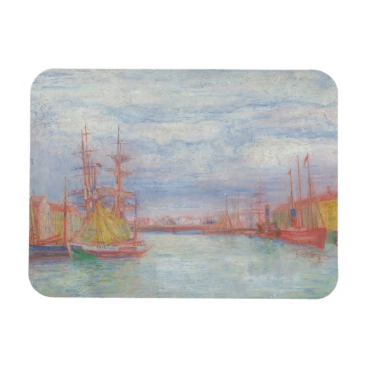 Oostende Harbour van James Ensor (1900) Magneet (Horizontaal)