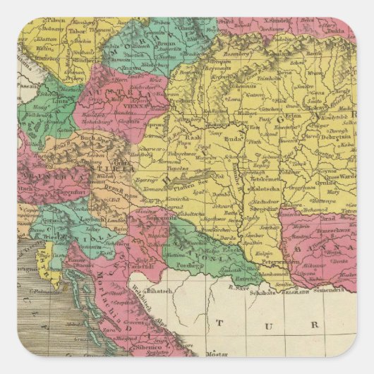 Oostenrijk 2 vierkante sticker (Voorkant)