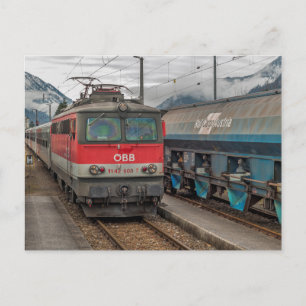 Oostenrijk. 608 - 7 passen ÖBB 1142 langs Briefkaart