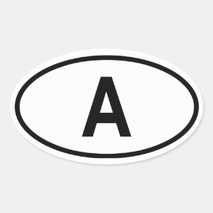 Oostenrijk "A" Ovale Sticker