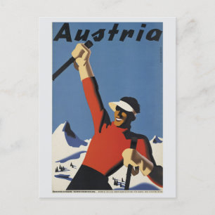  Oostenrijk Alpen Bergen Ski Reizen Briefkaart