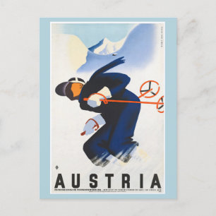  Oostenrijk Alpen Bergen Ski Reizen Briefkaart
