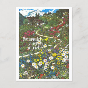  Oostenrijk Bergen Travel Poster Briefkaart