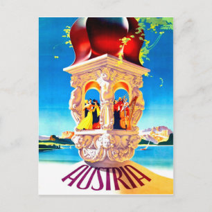 Oostenrijk, Donauwals, vintage-reizen Briefkaart