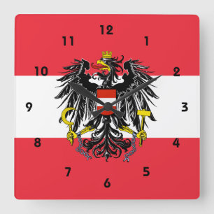 oostenrijk embleem vierkante klok