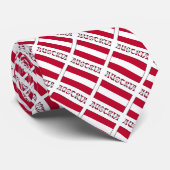 Oostenrijk en Oostenrijkse Vlag Getegeld met Naam  Stropdas (Opgerold)