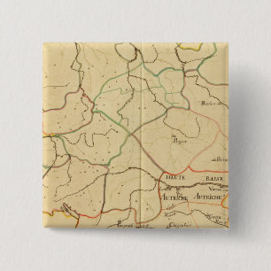 Oostenrijk en Tsjechië 3 Vierkante Button 5,1 Cm