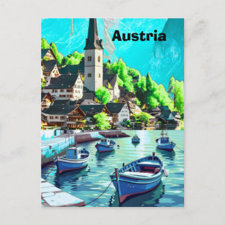 Oostenrijk Europa reizen fine art print origineel Briefkaart