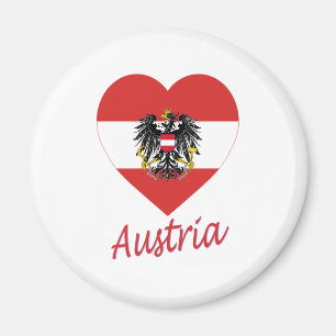 Oostenrijk Flag Heart Magneet