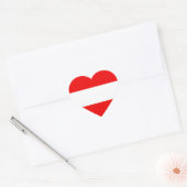 Oostenrijk Flag Heart Sticker (Envelop)