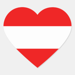 Oostenrijk Flag Heart Sticker