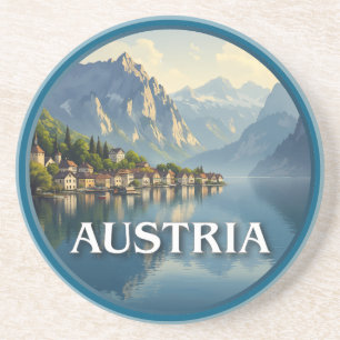Oostenrijk Hallstatt Europese Unie Zandsteen Onderzetter