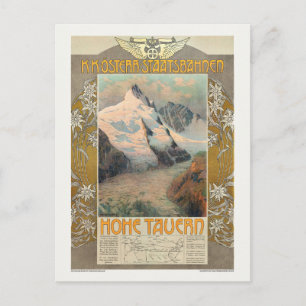 Oostenrijk Hohe Tauern Vintage Travel Poster 1910 Briefkaart