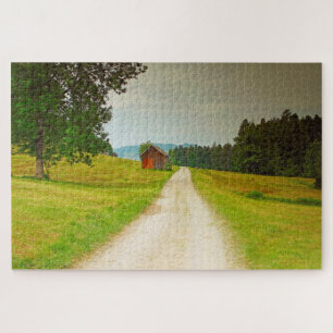 Oostenrijk houten hut en pad legpuzzel