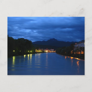Oostenrijk - Innsbruck - Blauwe nacht Briefkaart
