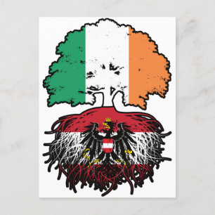 Oostenrijk - Irish Irish Tree Roots - vlag Briefkaart