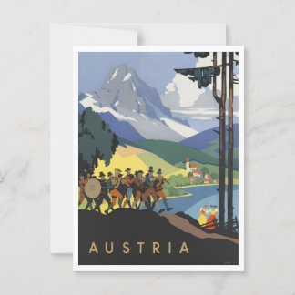Oostenrijk Kleurrijke Retro geïnspireerd Briefkaart
