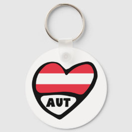 Oostenrijk Land Code vlag Hoofdlettertoets AUT Sleutelhanger