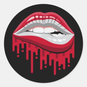 Oostenrijk lippen trots root flag ronde sticker