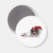 Oostenrijk Map Magneet (Voorkant / Achterkant)