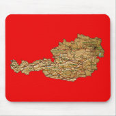 Oostenrijk Map Mousepad Muismat (Voorkant)
