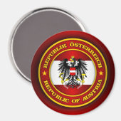 Oostenrijk Medallion Magneet (Voorkant / Achterkant)