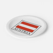 Oostenrijk Papieren Bordje (Gekanteld)